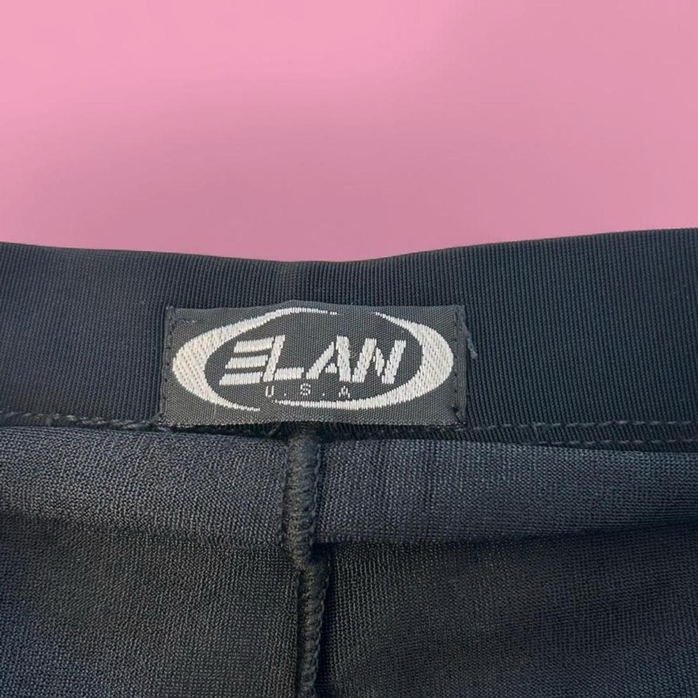 Vintage Y2K Preppy Black Cheer Style Mini Skirt w Button Detail by Elan - Picture 3 of 7